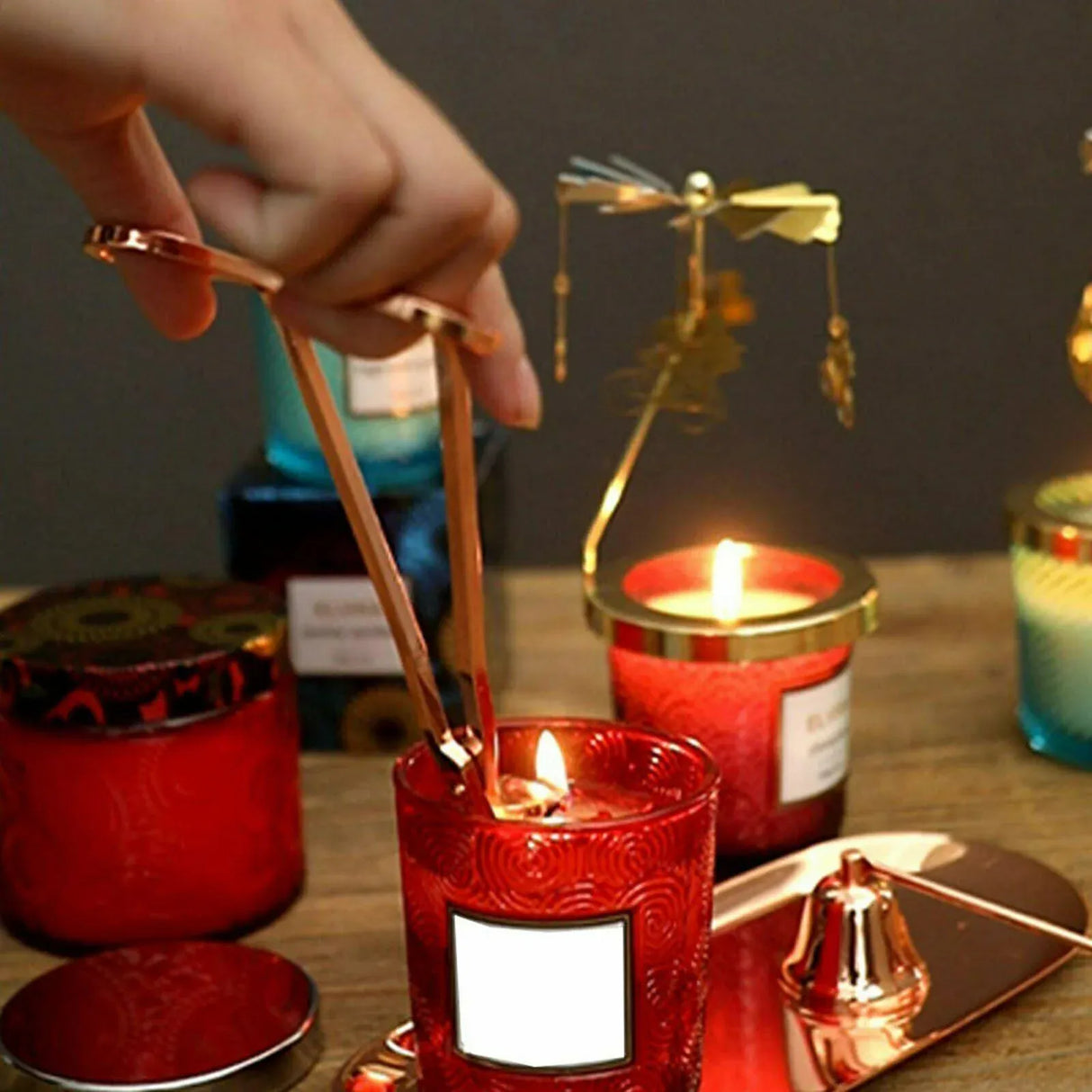Rose Gold Candle Wick Trimmer Scissors Stainless Steel Candle Cutter Snuffers Au
