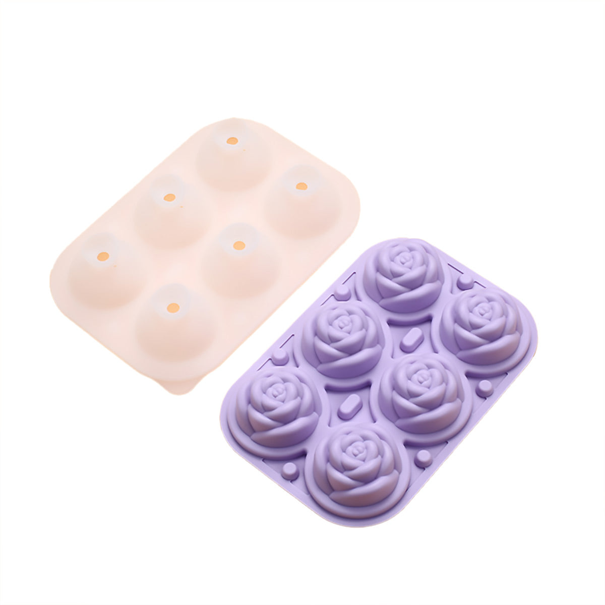 Large Ice Cube Tray Rose Maker Silicone Mold Whiskey Chocolate Jelly Mould DIY - Black