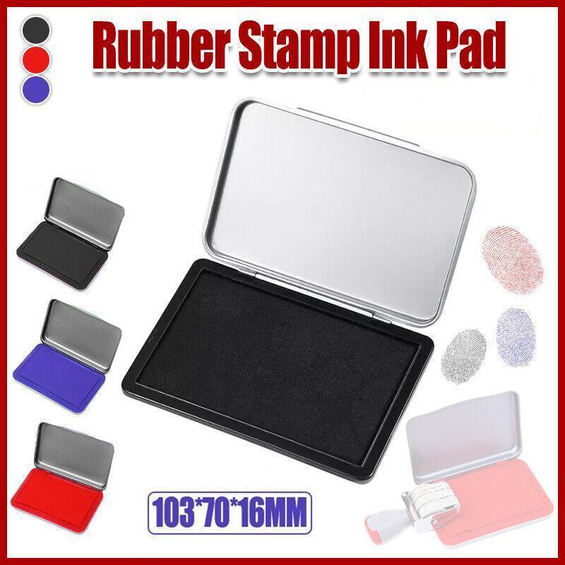 Ink Pad for Rubber Stamps and Fingerprint Crafts Non Toxic Ink for Office and DIY Use - Blue