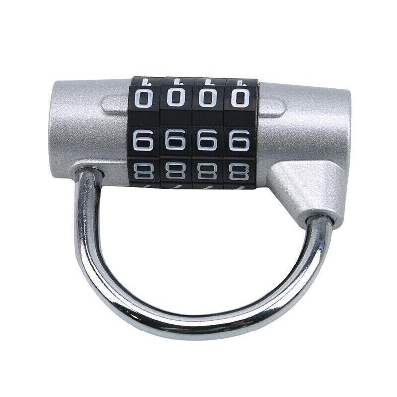 4 Digit Combination Padlock Wide Shackle Password Lock for Locker or Luggage - Blue