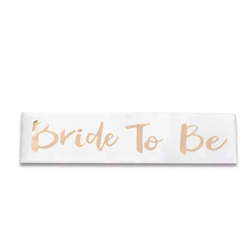 Bridal Party Sash Rose Gold Bride Bridesmaid Maid Honour Mother Hens Night Wear - Bride To Be