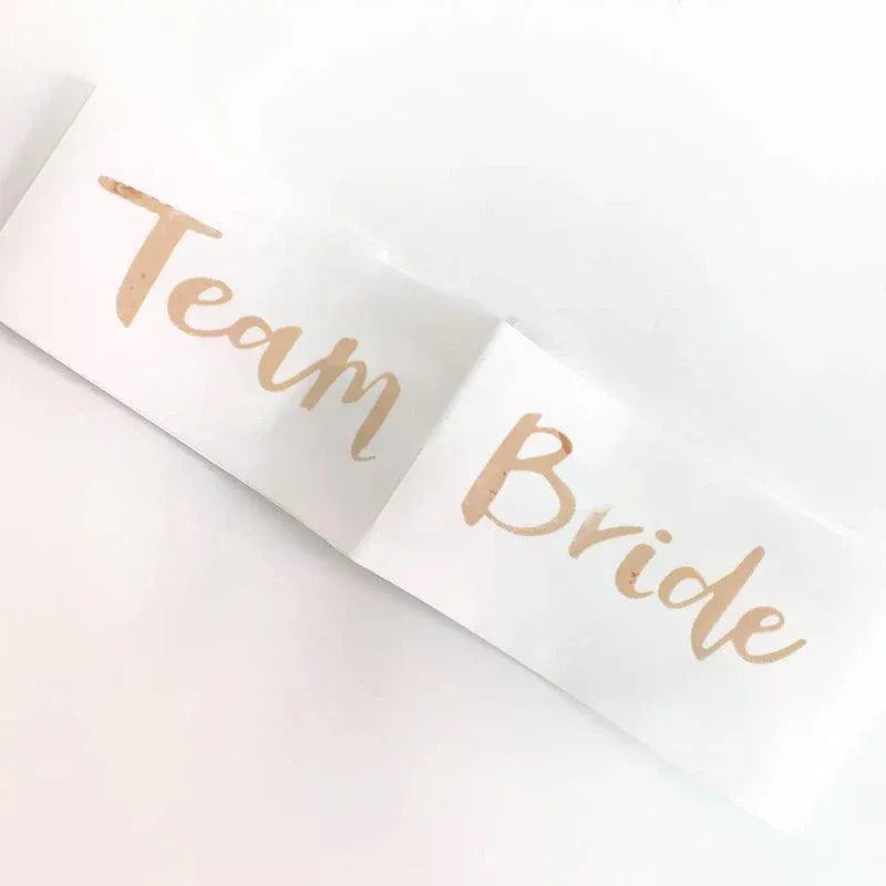 Bridal Party Sash Rose Gold Bride Bridesmaid Maid Honour Mother Hens Night Wear - Bride To Be