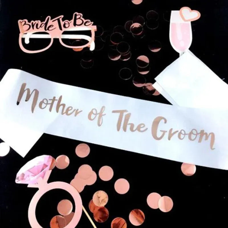 Bridal Party Sash Rose Gold Bride Bridesmaid Maid Honour Mother Hens Night Wear - Maid Of Honour