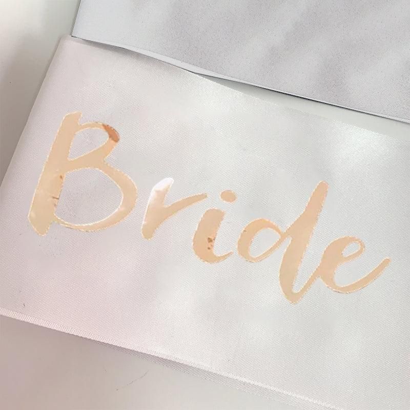 Bridal Party Sash Rose Gold Bride Bridesmaid Maid Honour Mother Hens Night Wear - Maid Of Honour