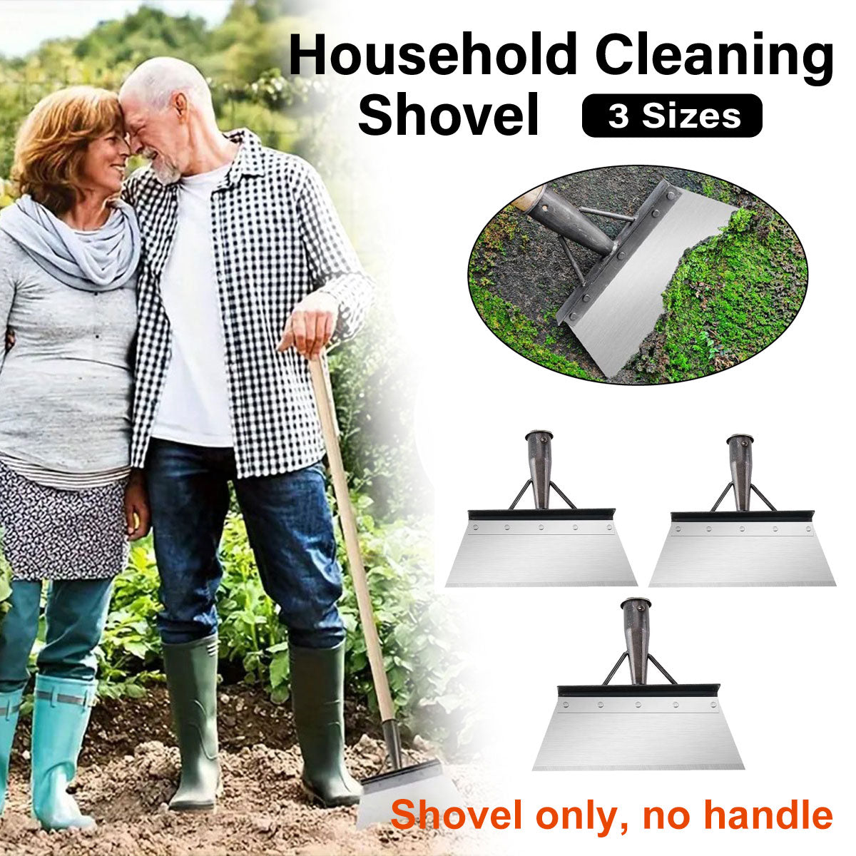 Outdoor Garden Cleaning Shovel Farm Agriculture Planting Shovel Weeding Tool - L