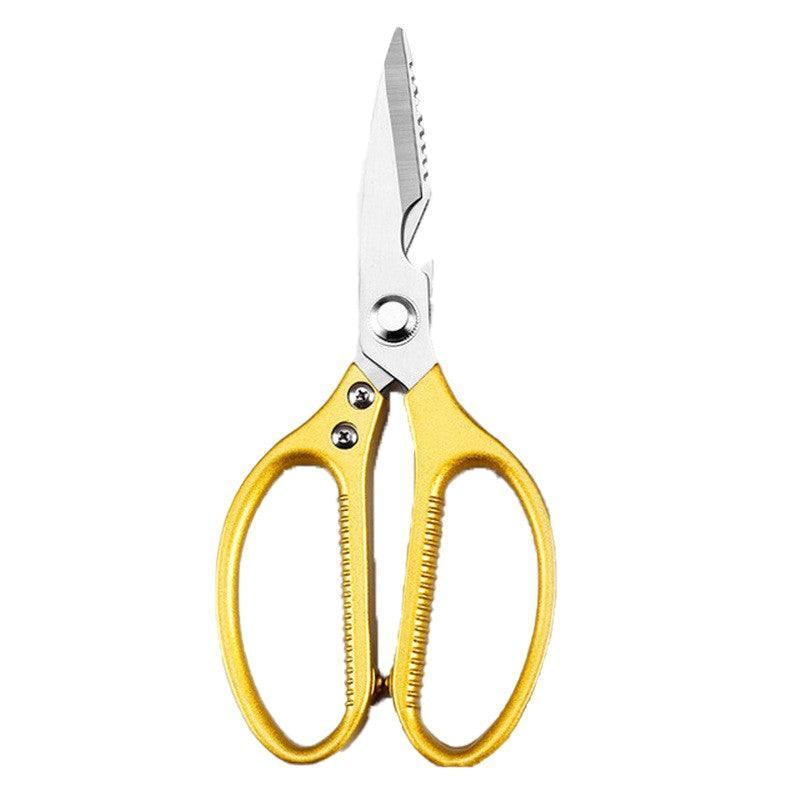 2X Japanese Heavy Duty Stainless Steel Kitchen Scissors Shears Fish Chicken Bone - 2pcs Silver