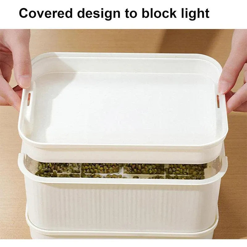 Seedling Tray Sprout Tray Soilless Hydroponic Planting Pot for Indoor Gardening - Green