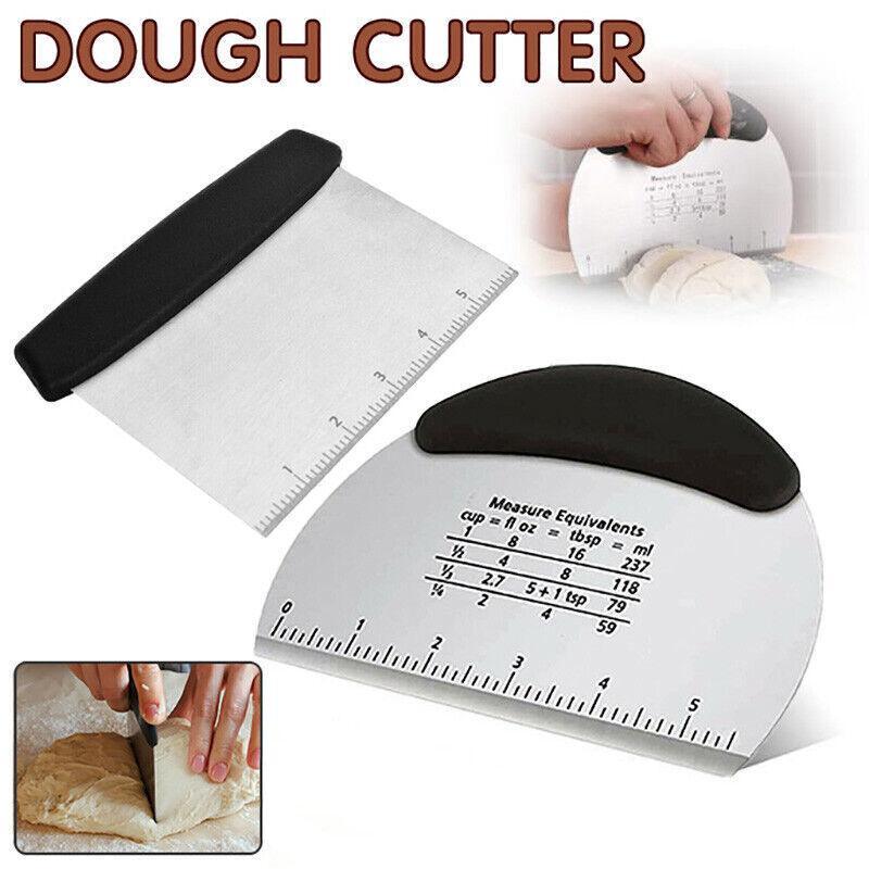 Dough Scraper Stainless Steel Bake Cake Slicer Pastry Cutter Multipurpose Bench - Semicircle