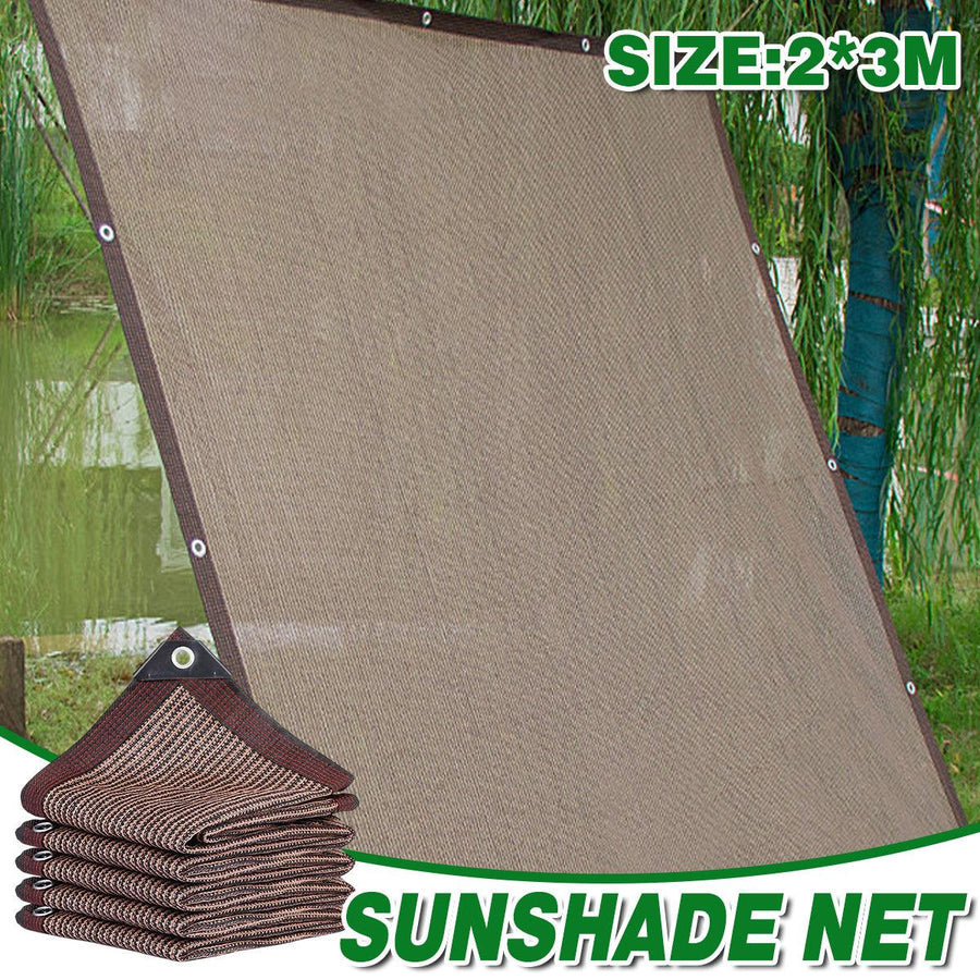 Breathable Sun Shade Sail Canopy Cover Curved Edge Patio Awning Outdoor Brown