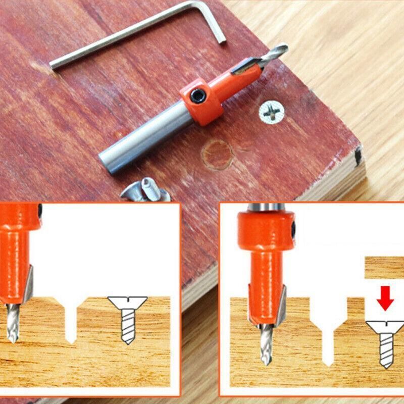 Hexagon Shank Countersink Drill Bit Woodworking Screw Wood Hole Drill Bit 8Mm