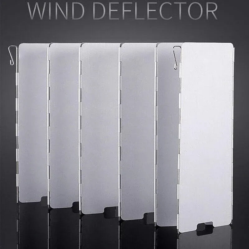 10 Plates Foldable Aluminum Camping Cooker Wind Shield for BBQ Stove