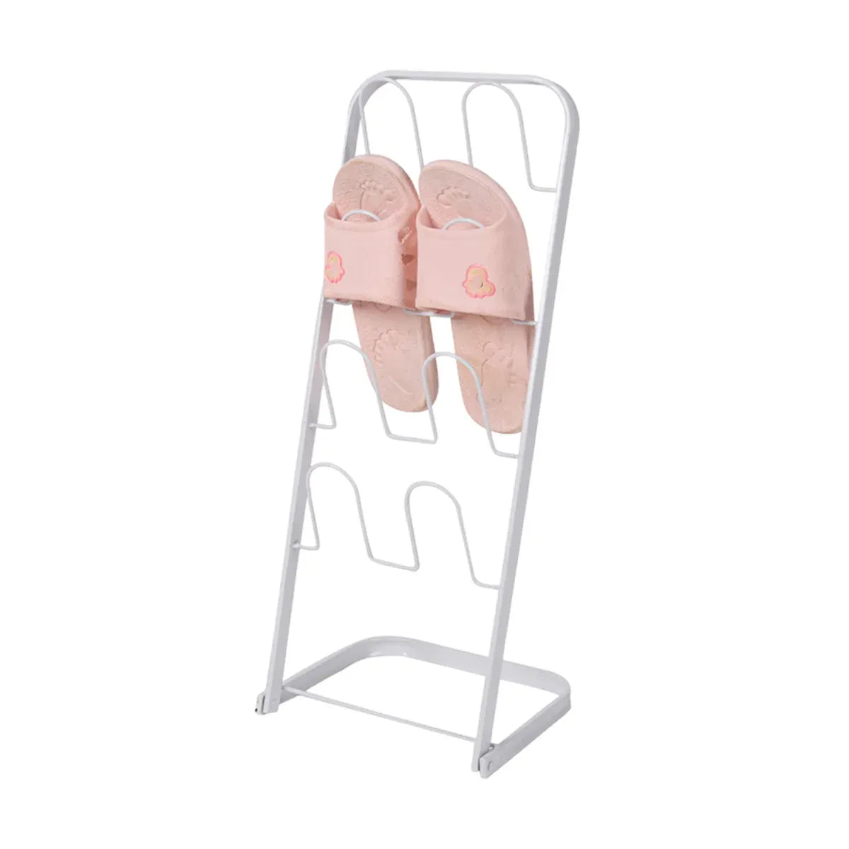 Metal Floor Standing Slipper Rack for Entryway Hallway Bathroom
