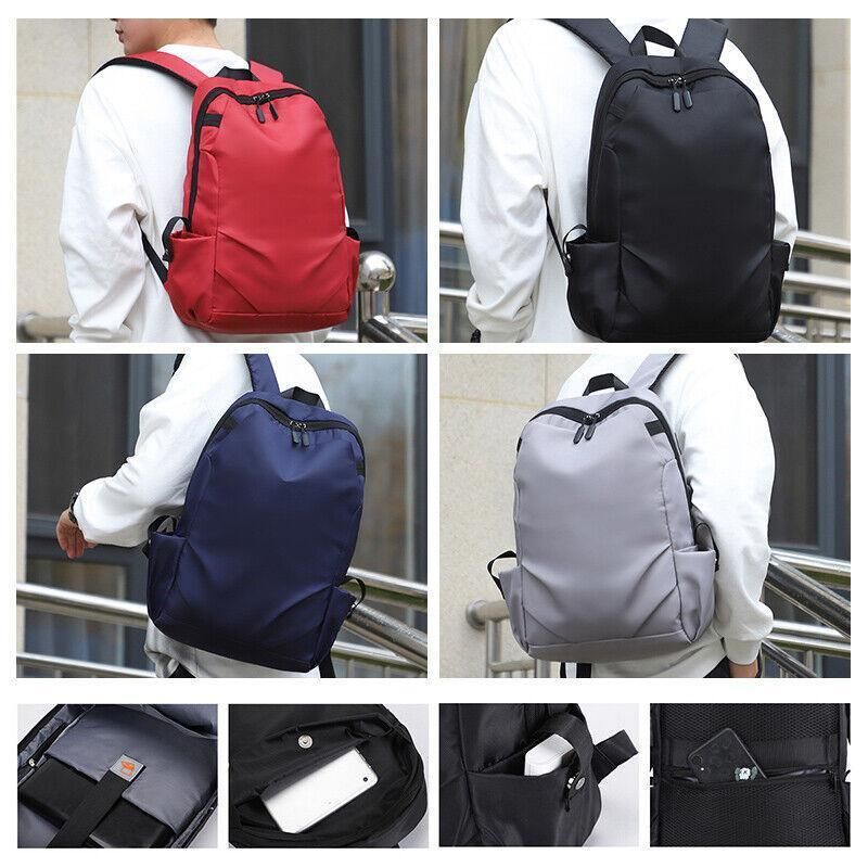 Mens Backpack Large Capacity Waterproof Schoolbag Laptop Work Travel Bag - Grey