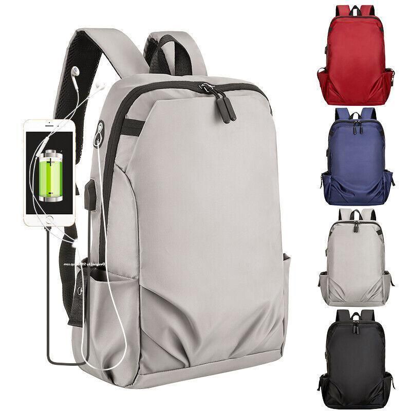 Mens Backpack Large Capacity Waterproof Schoolbag Laptop Work Travel Bag - Red