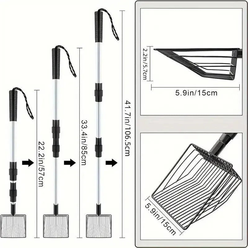 3in1 Chicken Coop Cleaning Scoop Poop Picker Tool for Waste Removal Durable Use