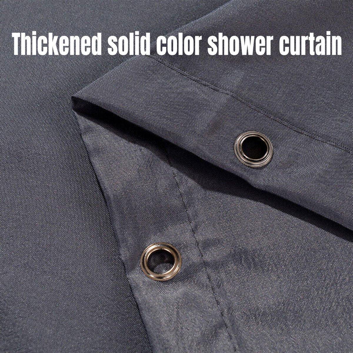 Solid Color Waterproof Shower Curtain Bathroom Decor Resistant Fabric Liner - Blue