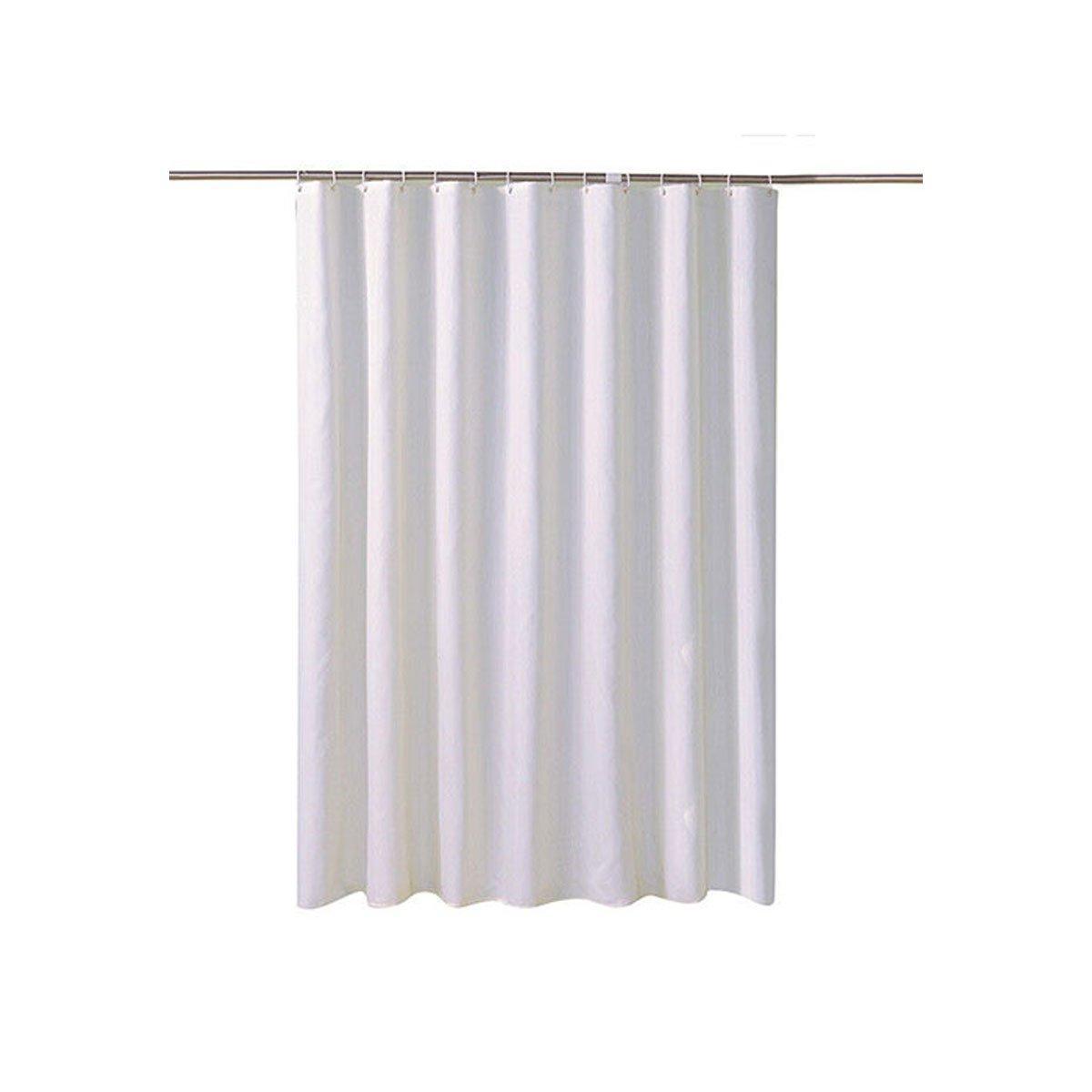 Solid Color Waterproof Shower Curtain Bathroom Decor Resistant Fabric Liner - Blue