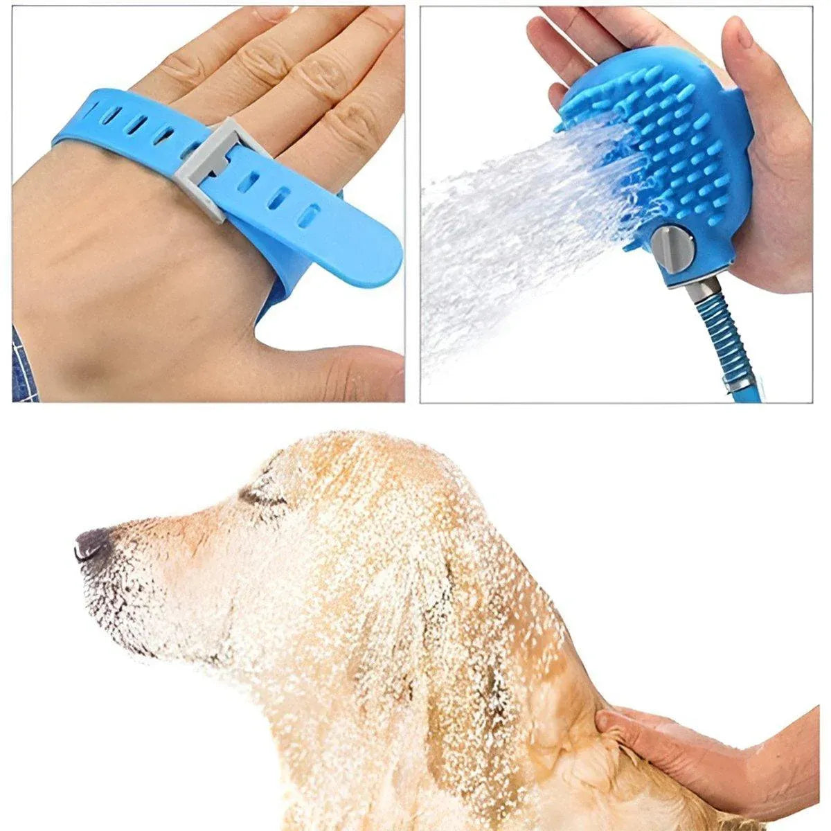 Dog Bath Pet Shower Nozzle Silicone Massage Brush Cat Dog Grooming Supplies