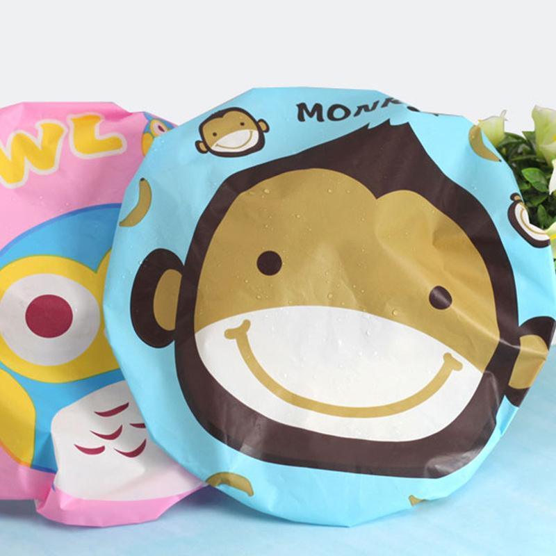 Reusable Women Girls Hair Wrap Waterproof Shower Bath Shower Cap Hat - Frog