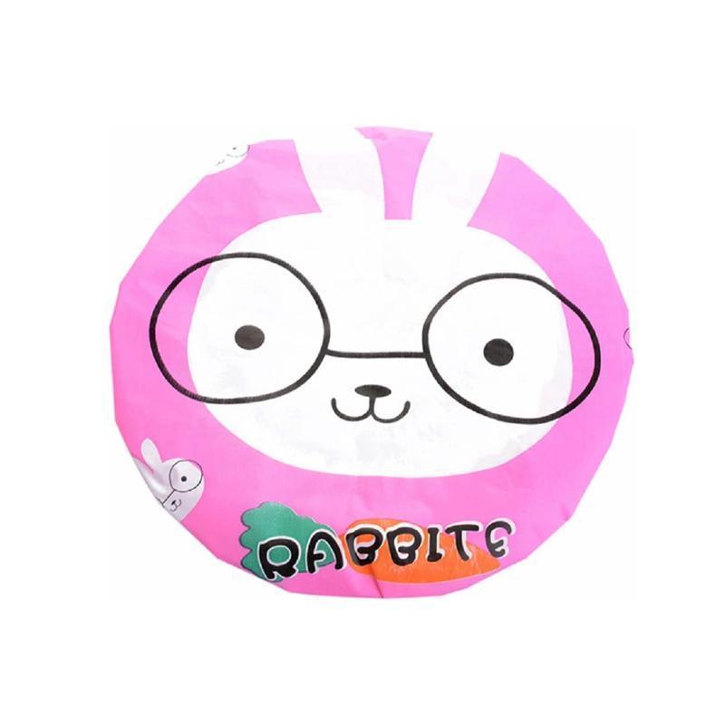 Reusable Women Girls Hair Wrap Waterproof Shower Bath Shower Cap Hat - Giraffe