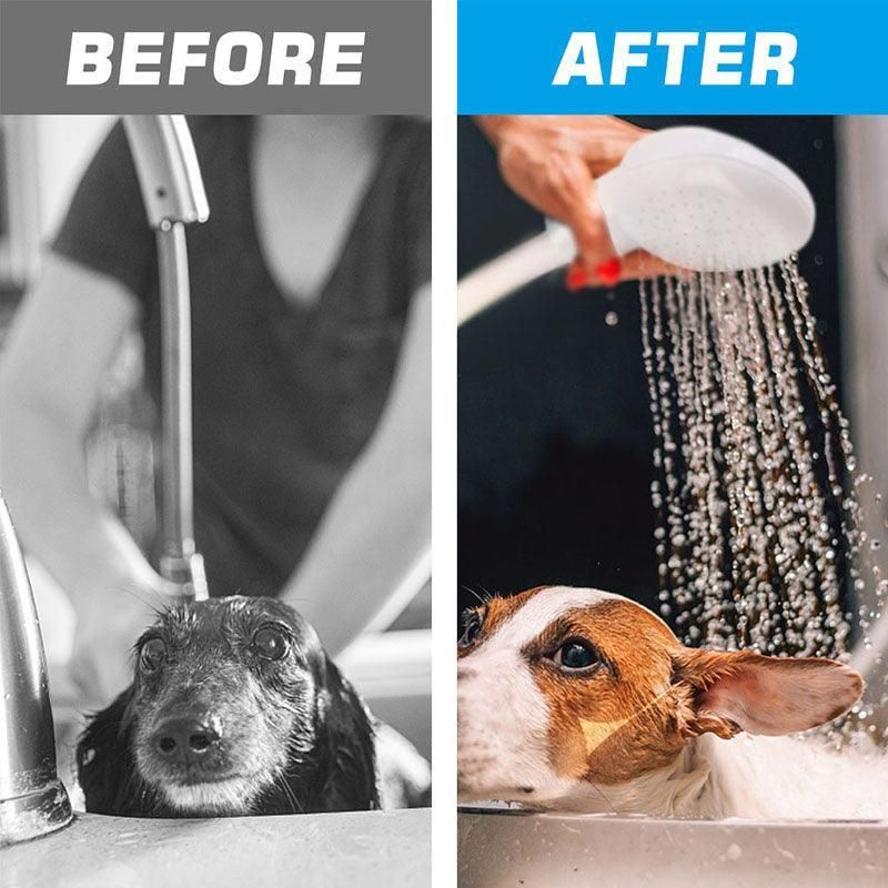 Pet Shower Spray Hose Single Tap Sink Bath Washing Holder Dog Head Attachment