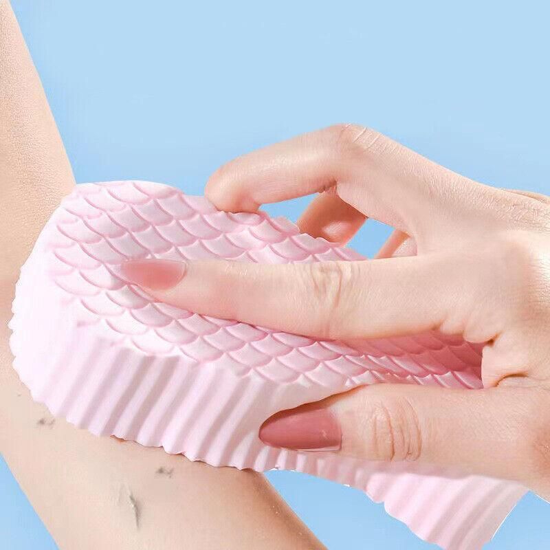 Exfoliating Shower Body Sponge Ultra Soft Bath Scrubber for Gentle Daily Use - White