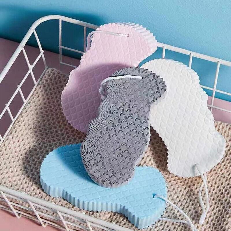 Exfoliating Shower Body Sponge Ultra Soft Bath Scrubber for Gentle Daily Use - White