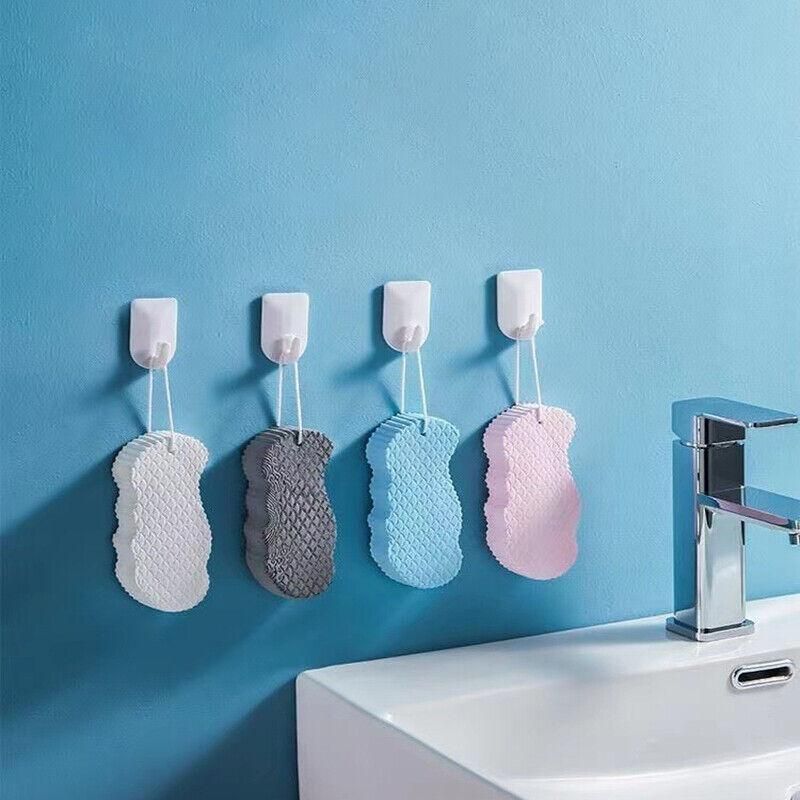 Exfoliating Shower Body Sponge Ultra Soft Bath Scrubber for Gentle Daily Use - White