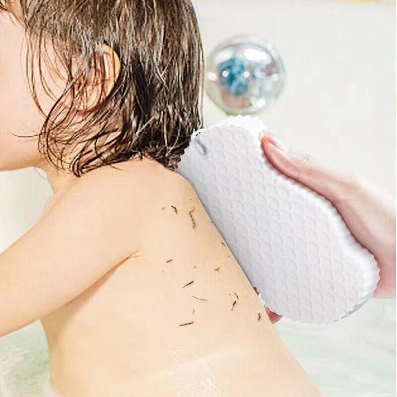 Exfoliating Shower Body Sponge Ultra Soft Bath Scrubber for Gentle Daily Use - White