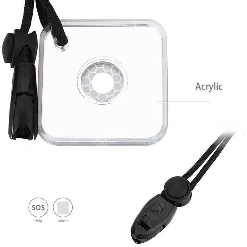 Acrylic Emergency Signal Mirror For Outdoor Survival Rescue And Camping Use