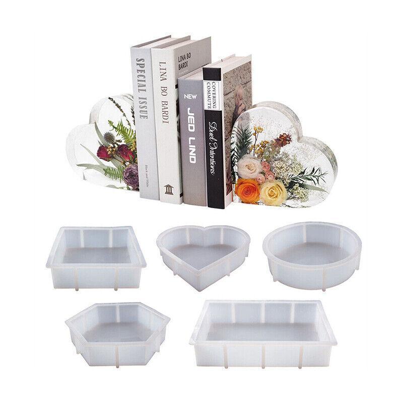 New Large Crystal Epoxy Resin Mold Geometry Cube Specimen Love Heart Round Mould - Hexagon
