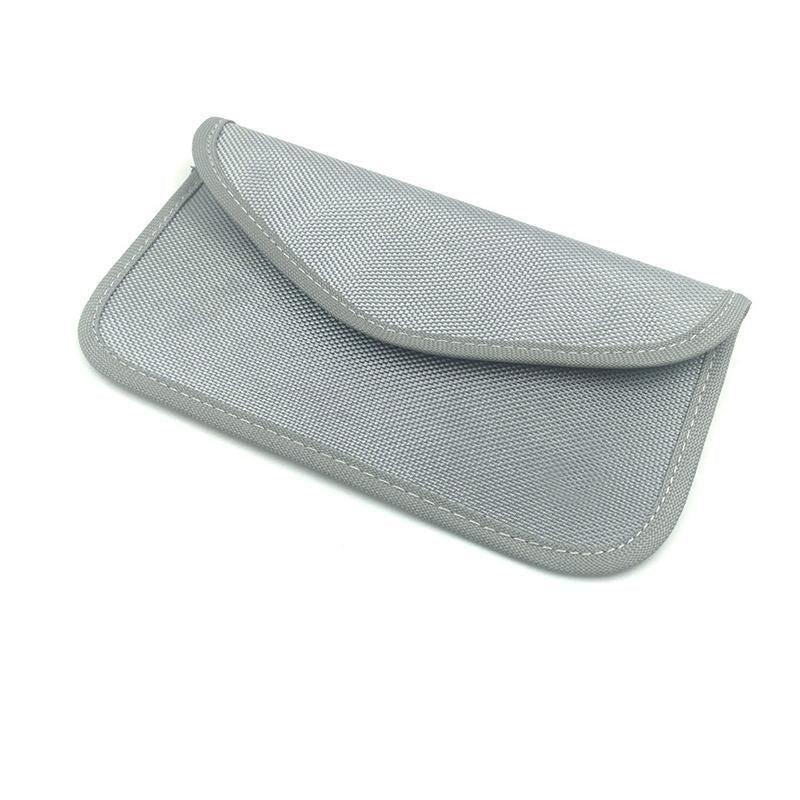 Car Key Case For Faraday Cage Fob Pouch Keyless RFID Blocking Bag - Silver Grey