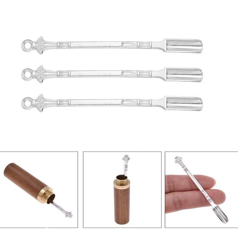 6X Mini Powder Ladle Scoop Mini Spoon Spatula Metal Shovel Silver color Spoon