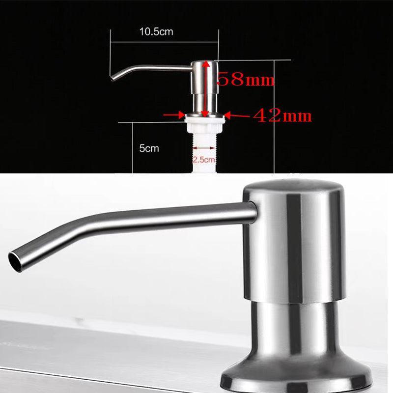 Stainless Steel Sink Soap Dispenser Extension Tube Kit Kitchen Sink Pumps Hand