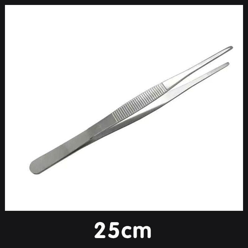 Kitchen Tweezers Silver Garden Tweezer For Professional Use Craft Home Long Au - CR 25cm