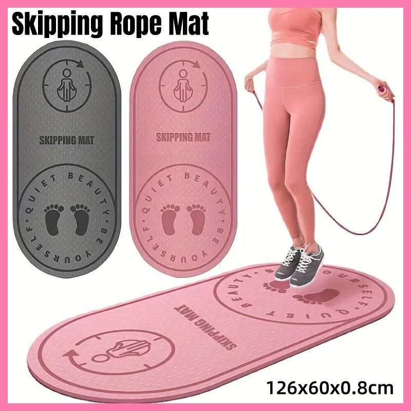 Jump Rope Mat Soundproof Shock Absorbing Mat for Indoor Fitness Yoga Floor Use - Pink