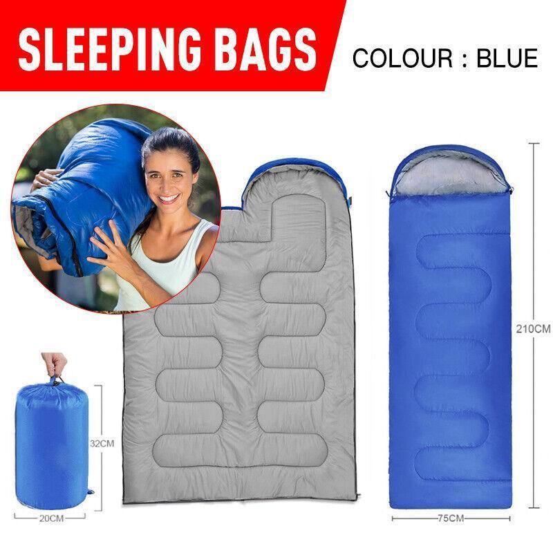 Outdoor Sleeping Bags Single Sleeping Bag Camping Hiking Winter Thermal Au Stock