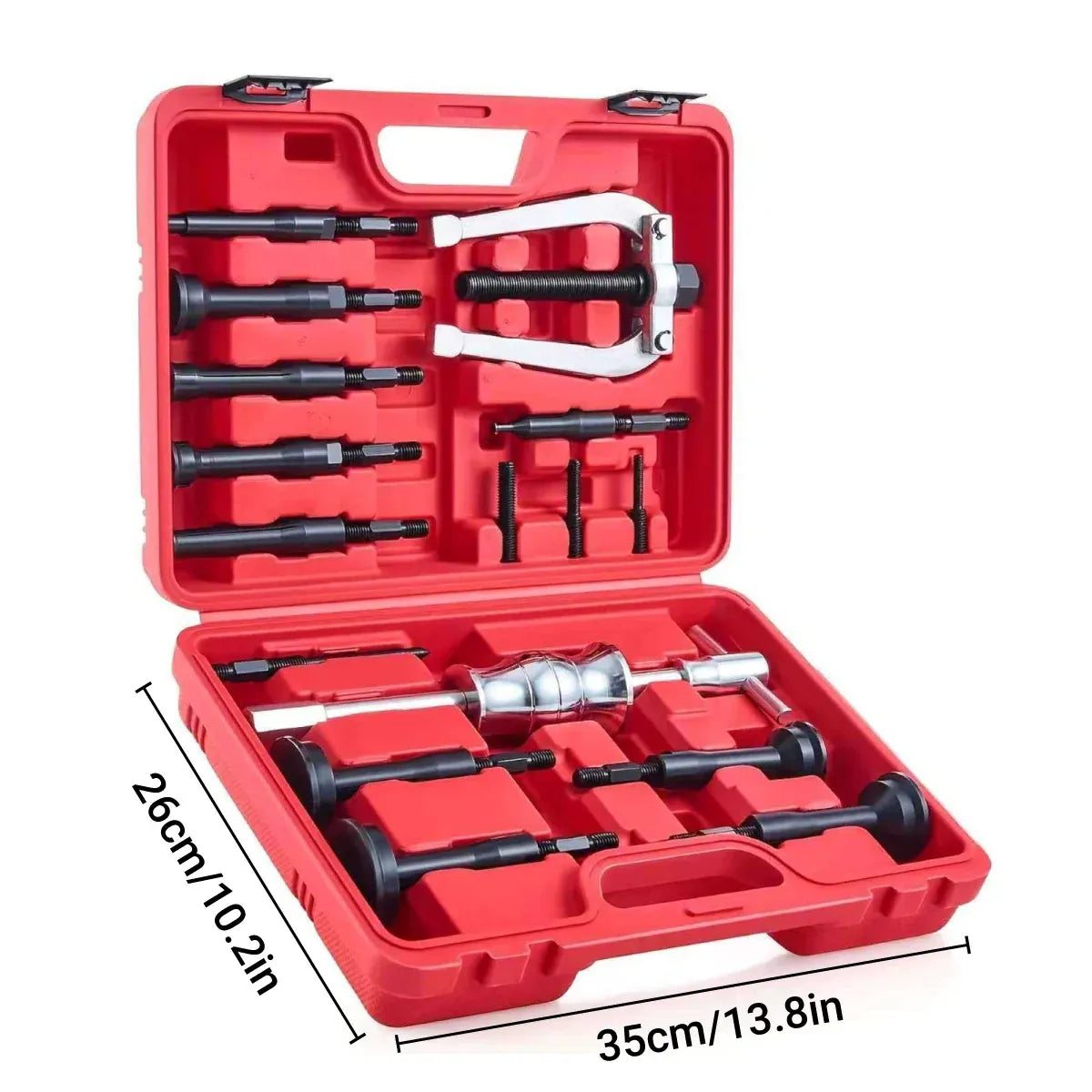 16PCS Inner Bearing Puller Set Slide Hammer Blind Hole Remover Kit