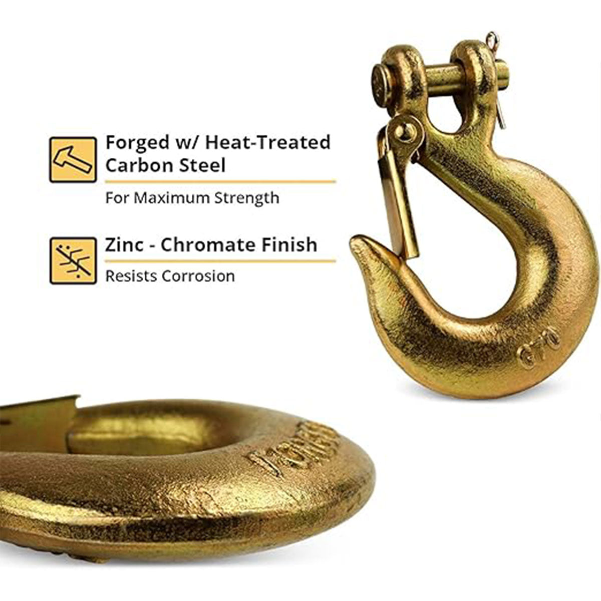 4pcs Sheep Horn Grab Hooks Slide Hooks Chain Link Hooks Heavy Duty Hanging Tools