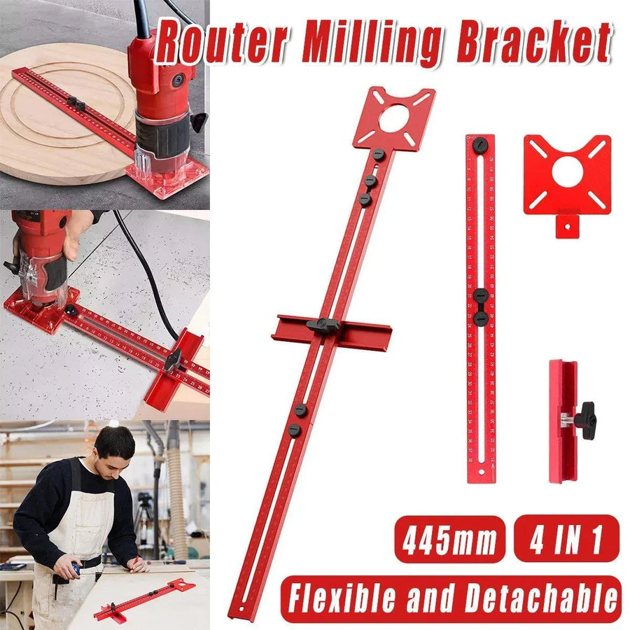 4IN1 Router Milling Bracket Tool for Positioning Round Holes Multifunctional