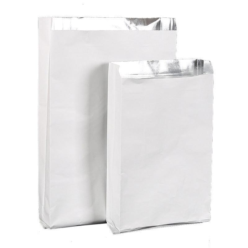 Aluminum Foil Lined Chips Bbq Chicken Paper Bags Disposable Greaseproof Takeaway - 16*4*31-500PCS