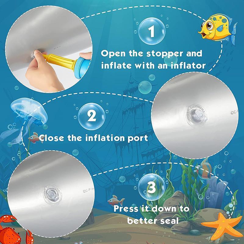 Inflatable Shark Pool Rider Float Toy for Swimming and Water Fun