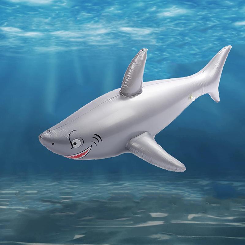 Inflatable Shark Pool Rider Float Toy for Swimming and Water Fun