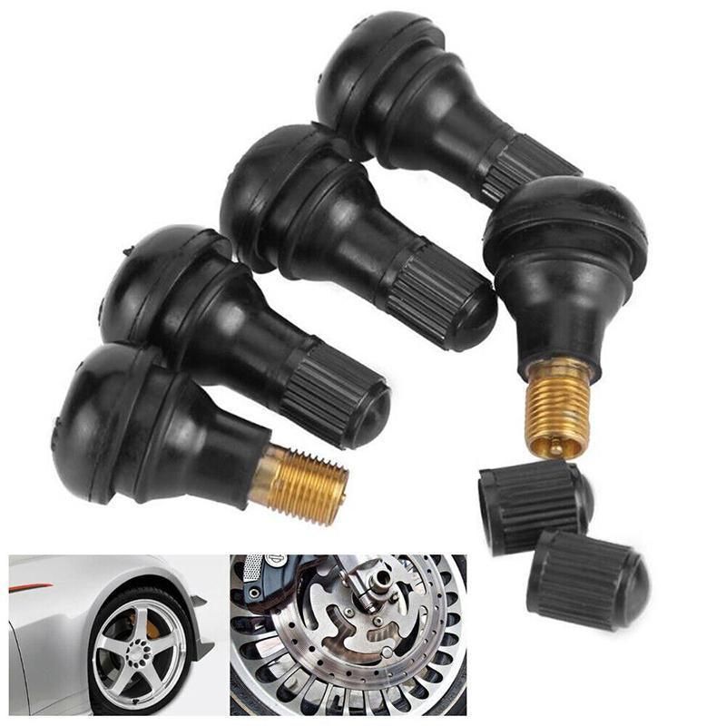 10x TR412 Car Auto Snap In Tyre Valve Rubber Tubeless Short Valve Stems