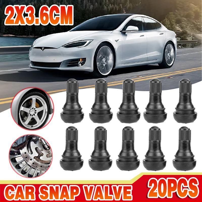 10x TR412 Car Auto Snap In Tyre Valve Rubber Tubeless Short Valve Stems