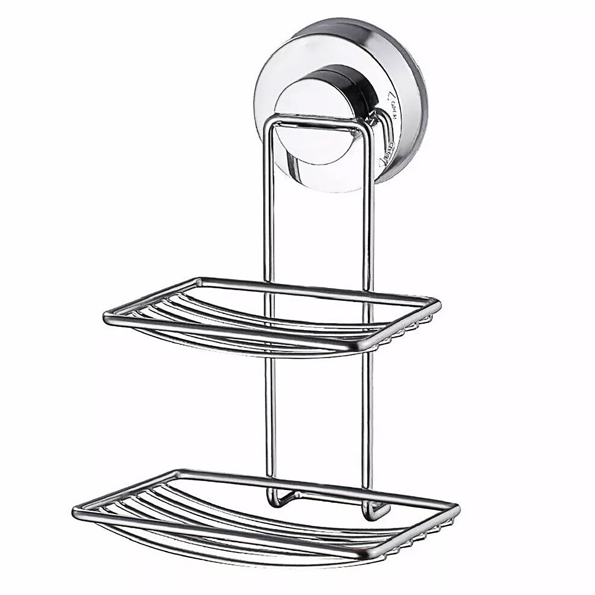 Shower Bar Holder Suction Basket Wall Mounted Stainless Steel Bathroom Soap Dish - Single Layer
