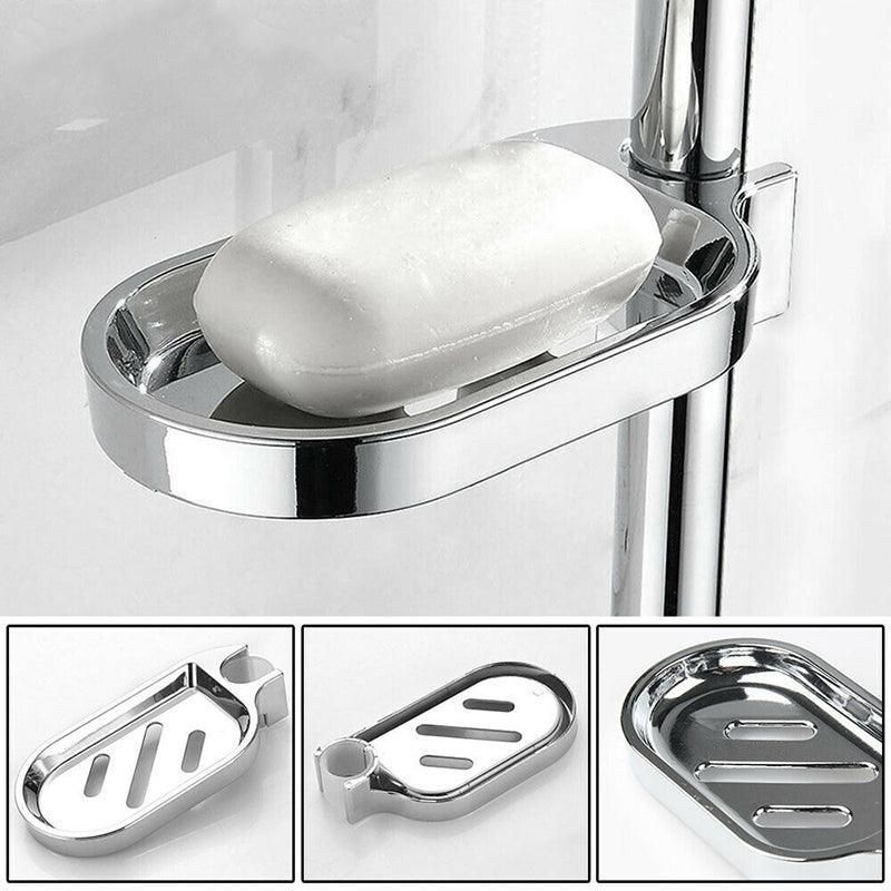 Adjustable Rail Slide Bathroom Bath Shower Soap Dishes Holder For 25 Mm Home Au