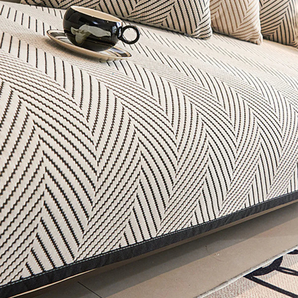 Sofa Cushion Cover Modern Non Slip Couch Protector Furniture Seat Slipcover Pad - 70x150cm