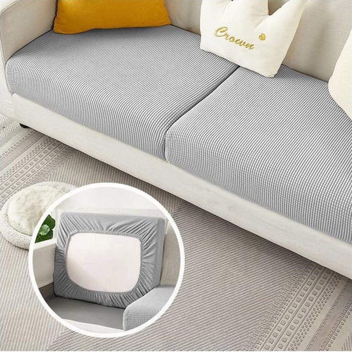 Stretch Sofa Slipcover 4 Seasons Universal Couch Protector Elastic Fabric Cover - Single-Black