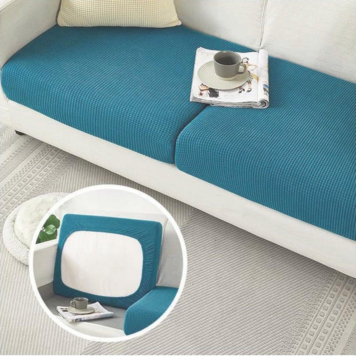 Stretch Sofa Slipcover 4 Seasons Universal Couch Protector Elastic Fabric Cover - Single-Black
